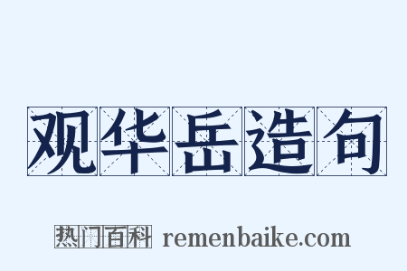 观华岳造句是什么意思的图片